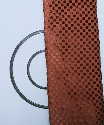 rust polka pattern brasso velvet fabric b106 5730